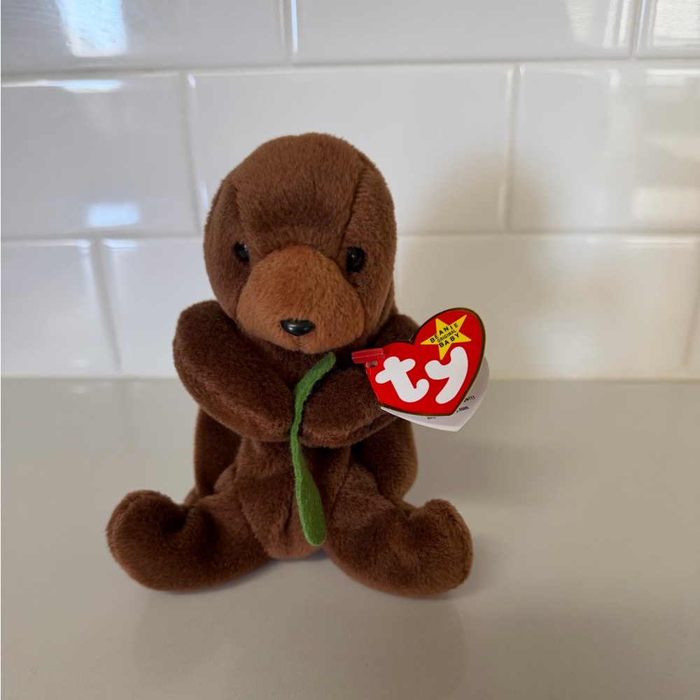 Ty Beanie Babies Seaweed The Otter With Tag Errors, Style - 4080 - Picture 2 of 9